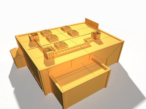 garage building 188 low poly model 3D-Modell