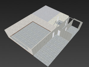 police station low poly model 3D Model
