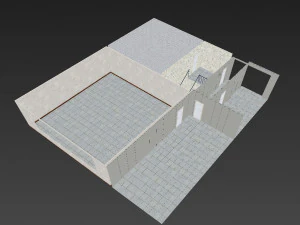estaci&oacute;n de polic&iacute;a modelo de baja poli Modelo 3D