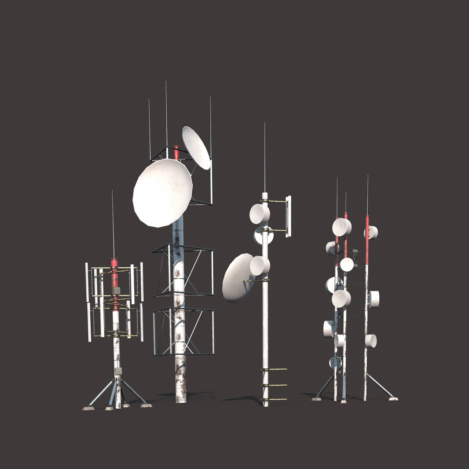 roof antena low poly pbr 3D Model .c4d .max .obj .3ds .fbx .stl .blend 