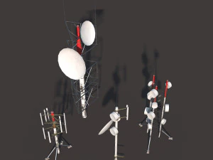 roof antena low poly pbr 3D Model