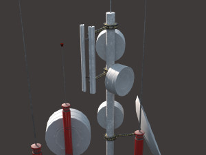 roof antena low poly pbr 3D 模型