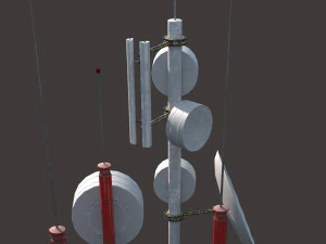 roof antena low poly pbr 3D Model