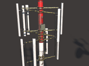 roof antena low poly pbr 3D 模型