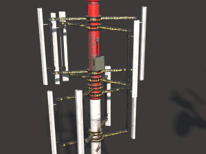 roof antena low poly pbr 3D Model