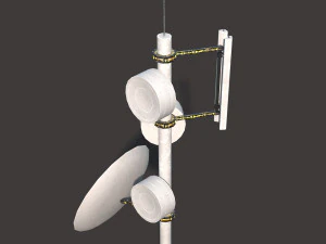 roof antena low poly pbr 3D Model