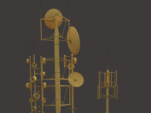 roof antena low poly pbr 3D 模型