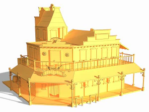 sal&atilde;o ocidental Modelo 3D
