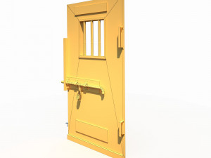 3d western prison jail door low poly pbr 3D Model