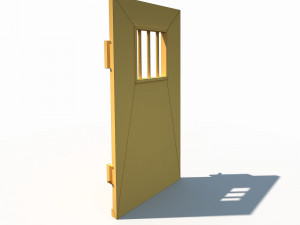 3d western prison jail door low poly pbr 3D Model