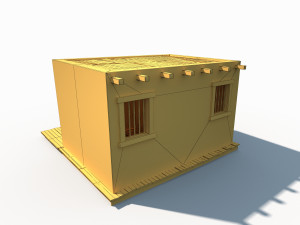 3d western jail low poly model 3D Модель