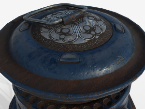 old oil lamp pbr low poly 3Dモデル