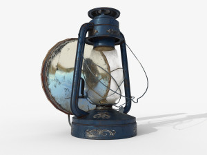 old oil lamp pbr low poly 3Dモデル