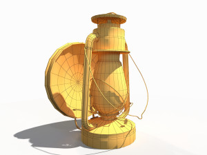 old oil lamp pbr low poly 3Dモデル