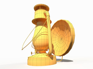 old oil lamp pbr low poly 3Dモデル
