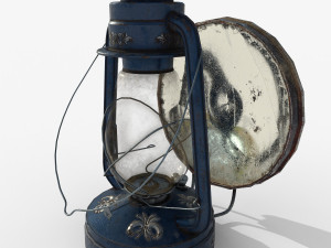 old oil lamp pbr low poly 3Dモデル
