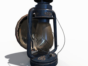old oil lamp pbr low poly 3Dモデル