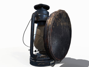 old oil lamp pbr low poly 3Dモデル