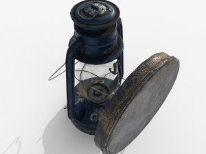 old oil lamp pbr low poly 3Dモデル