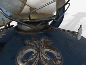 old oil lamp pbr low poly 3Dモデル
