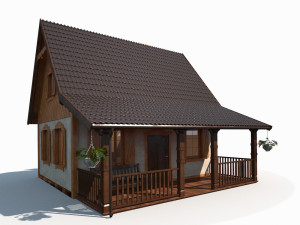summer house model 3D 模型