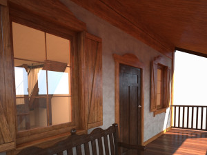 summer house model 3D 模型