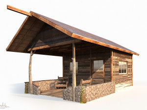 old shanty low poly 3D Model