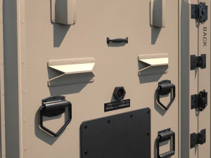 caso di spedizione militare pbr Modello 3D