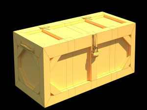 wooden military case pbr 3D Model
