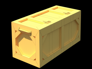 wooden military case pbr 3D मॉडल