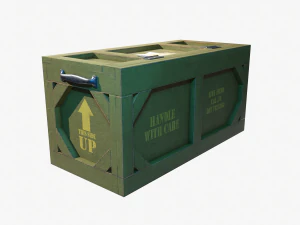 wooden military case pbr 3D Model