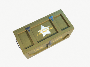 wooden military case pbr 3D मॉडल