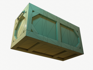 wooden military case pbr 3D मॉडल