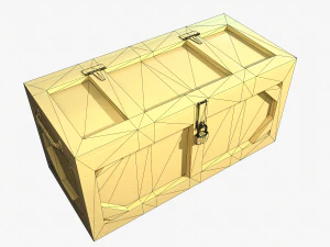 wooden military case pbr 3D Model