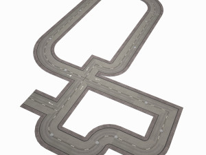 road modules pbr pack 3Dモデル