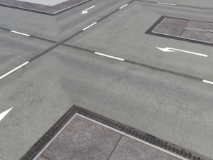 road modules pbr pack 3Dモデル