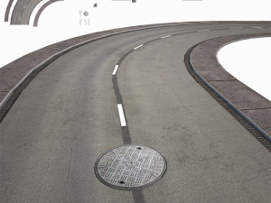 road modules pbr pack 3Dモデル