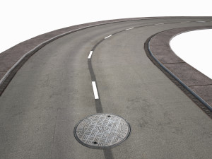 road modules pbr pack 3Dモデル