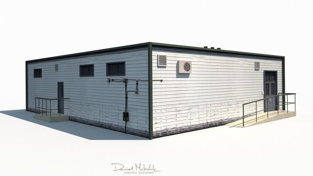 modern warehouse 190 Modelo 3D .c4d .max .obj .3ds .fbx .stl .blend 