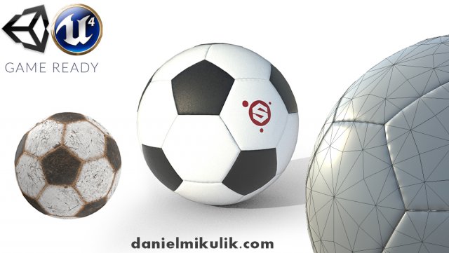 new and old soccer ball pbr 3D Model .c4d .max .obj .3ds .fbx .stl .blend 