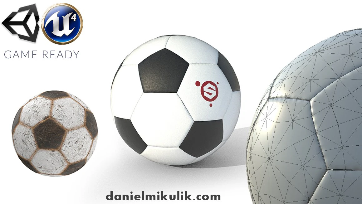 bola de futebol nova e velha pbr Modelo 3D .c4d .max .obj .3ds .fbx .stl .blend 