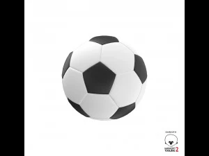 bola de futebol nova e velha pbr Modelo 3D