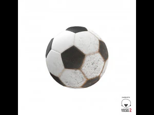 bola de futebol nova e velha pbr Modelo 3D