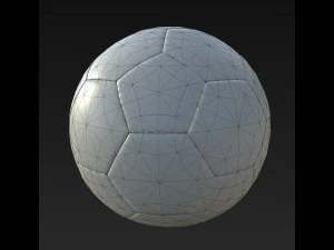 bola de futebol nova e velha pbr Modelo 3D
