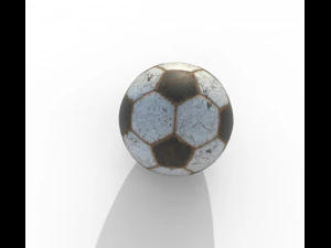 bola de futebol nova e velha pbr Modelo 3D