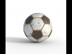 bola de futebol nova e velha pbr Modelo 3D