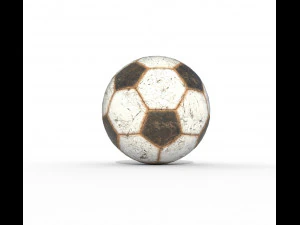 bola de futebol nova e velha pbr Modelo 3D
