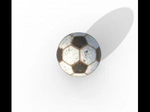 bola de futebol nova e velha pbr Modelo 3D