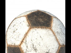 bola de futebol nova e velha pbr Modelo 3D
