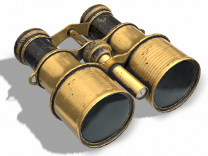 vintage binocular Modelo 3D